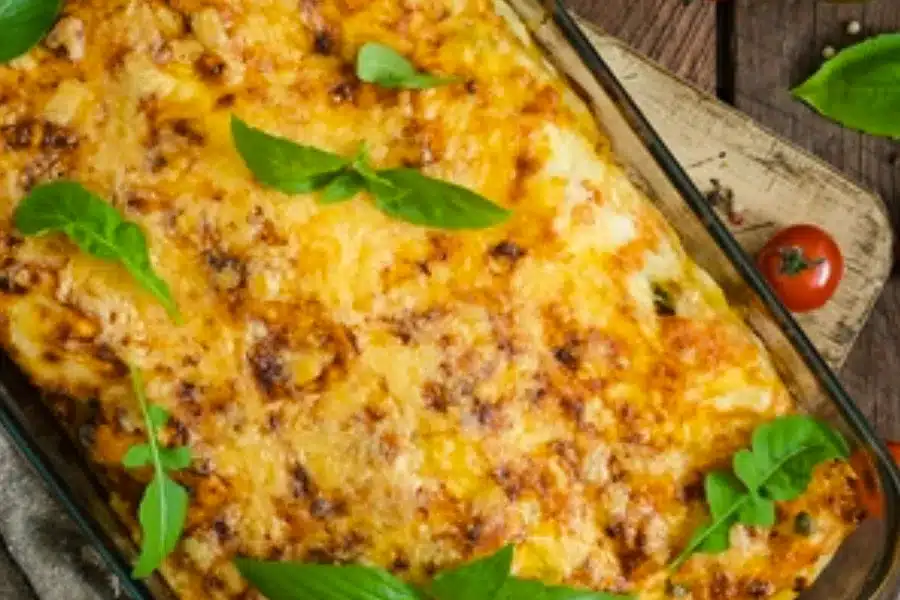 Грибна лазанья з овочами рецепт