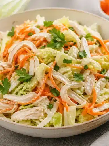 Салат з пекінською капустою, куркою та морквою по-корейськи: ситна вечеря для схуднення
