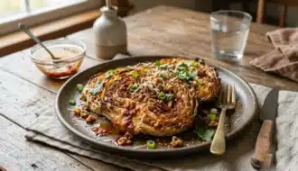 Crispy Baked Cabbage Steaks With Chili Oil And Garlic