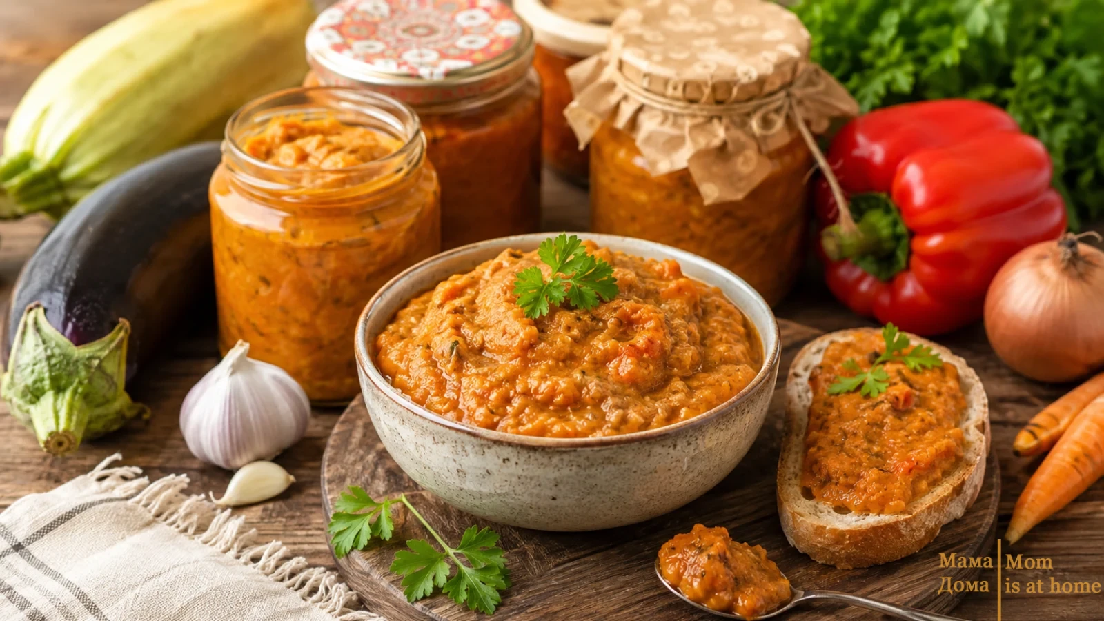 Кабачкова ікра з баклажанами